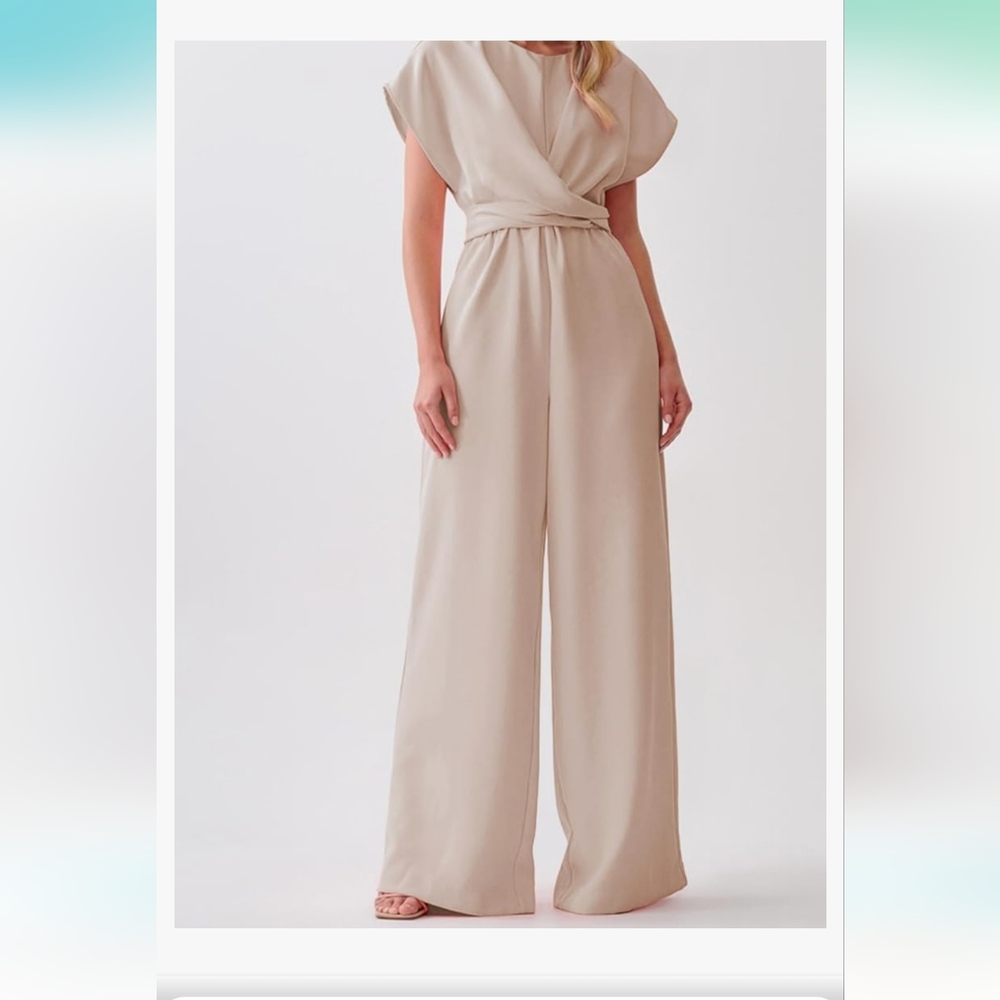 Happy Sailed Wide Leg Jumpsuits (L)